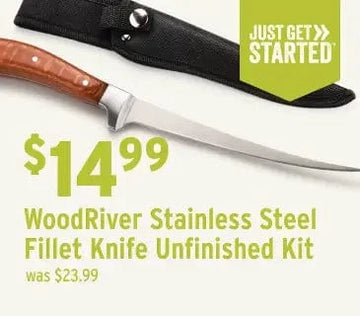 WoodRiver Stainless Steel Fillet Knife Unfinished Kit