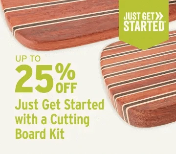 25% off cutting board kits