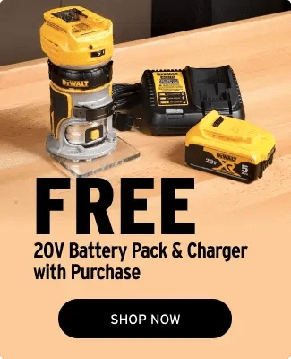 Free 20V Bannery Pack & Charger with Purchase